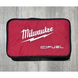 Milwaukee M12 FUEL Tool Bag Red Soft Case Zippered Storage Organizer Canvas
